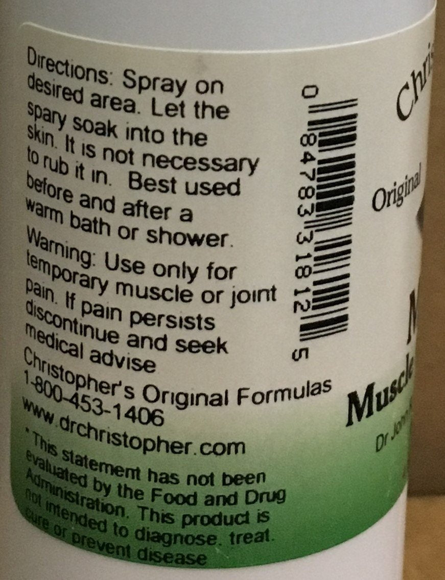 Christopher's Muscle Pain Relief - 4 fl oz - TrustMedUSA