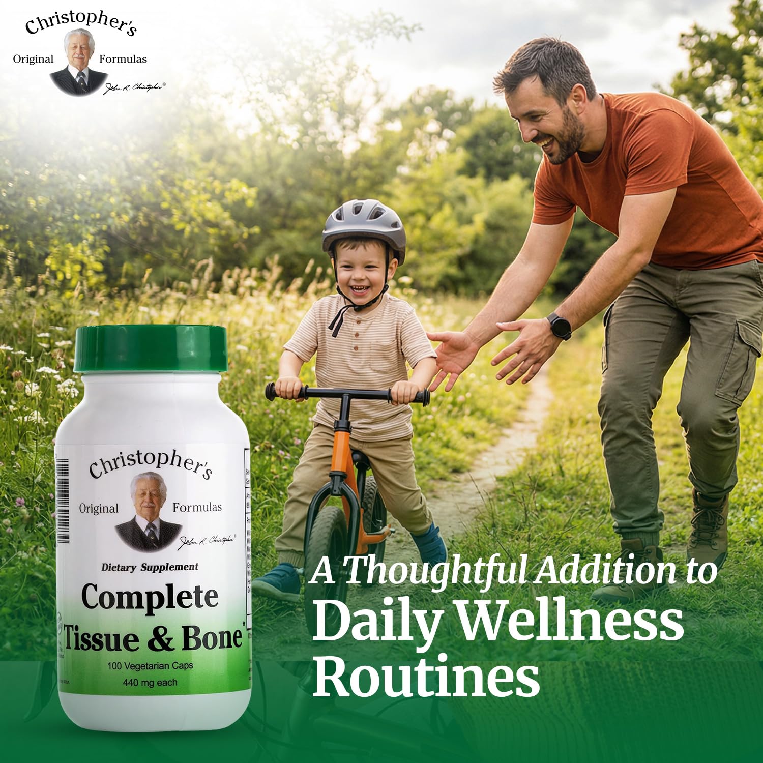 Christopher's Original Formulas Complete Tissue & Bone Formula – 100 VCaps | Herbal Support for Bones & Connective Tissue - Pack of 2 - TrustMedUSA