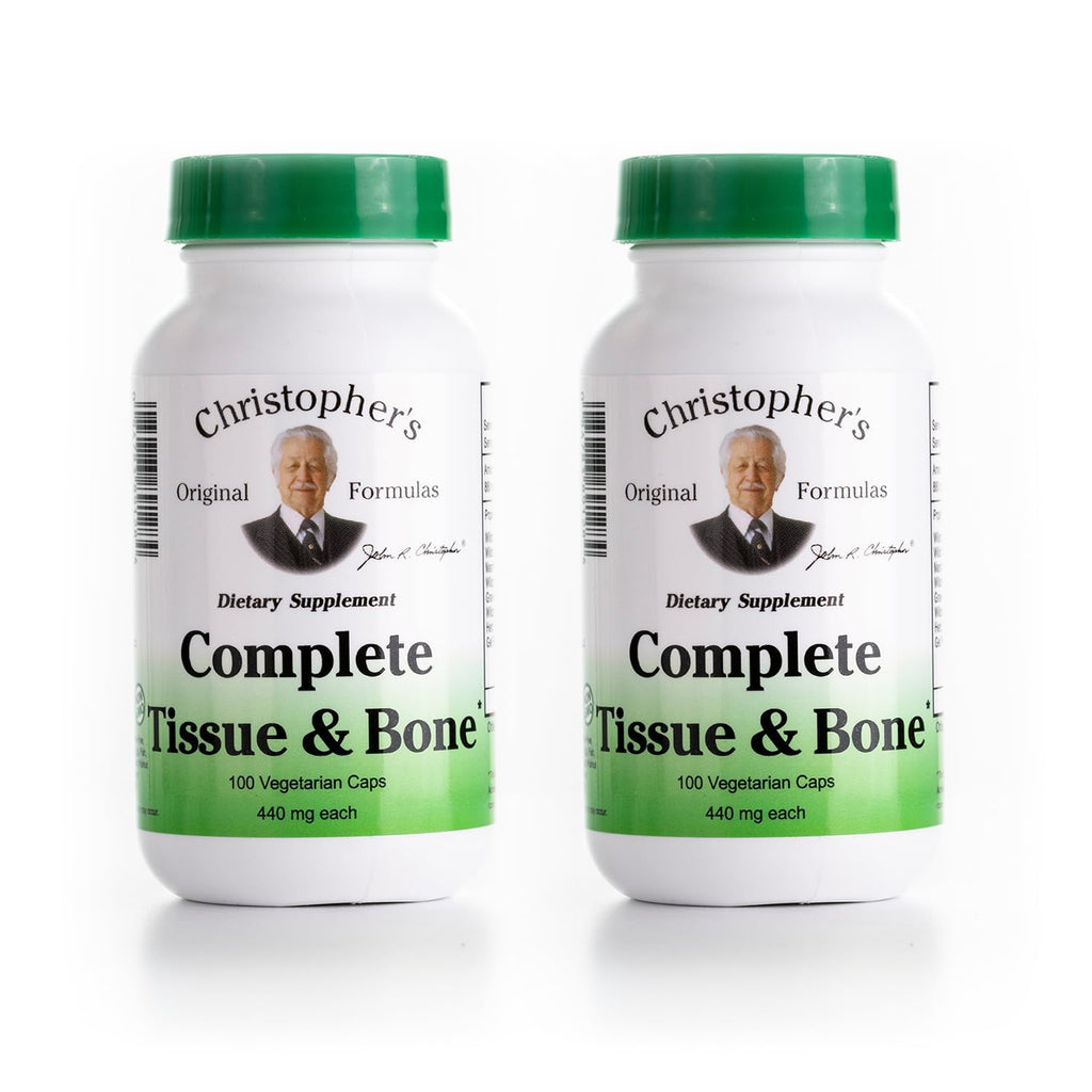Christopher's Original Formulas Complete Tissue & Bone Formula – 100 VCaps | Herbal Support for Bones & Connective Tissue - Pack of 2 - TrustMedUSA