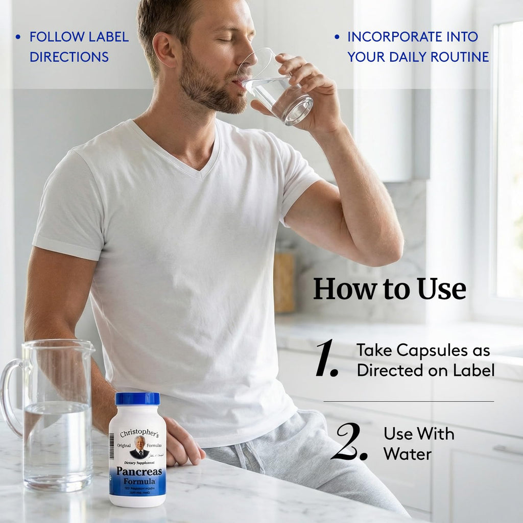Christopher's Original Formulas Pancreas Formula - Pancreas Cleanse Detox & Repair - Probiotics for Digestive Health - TrustMedUSA