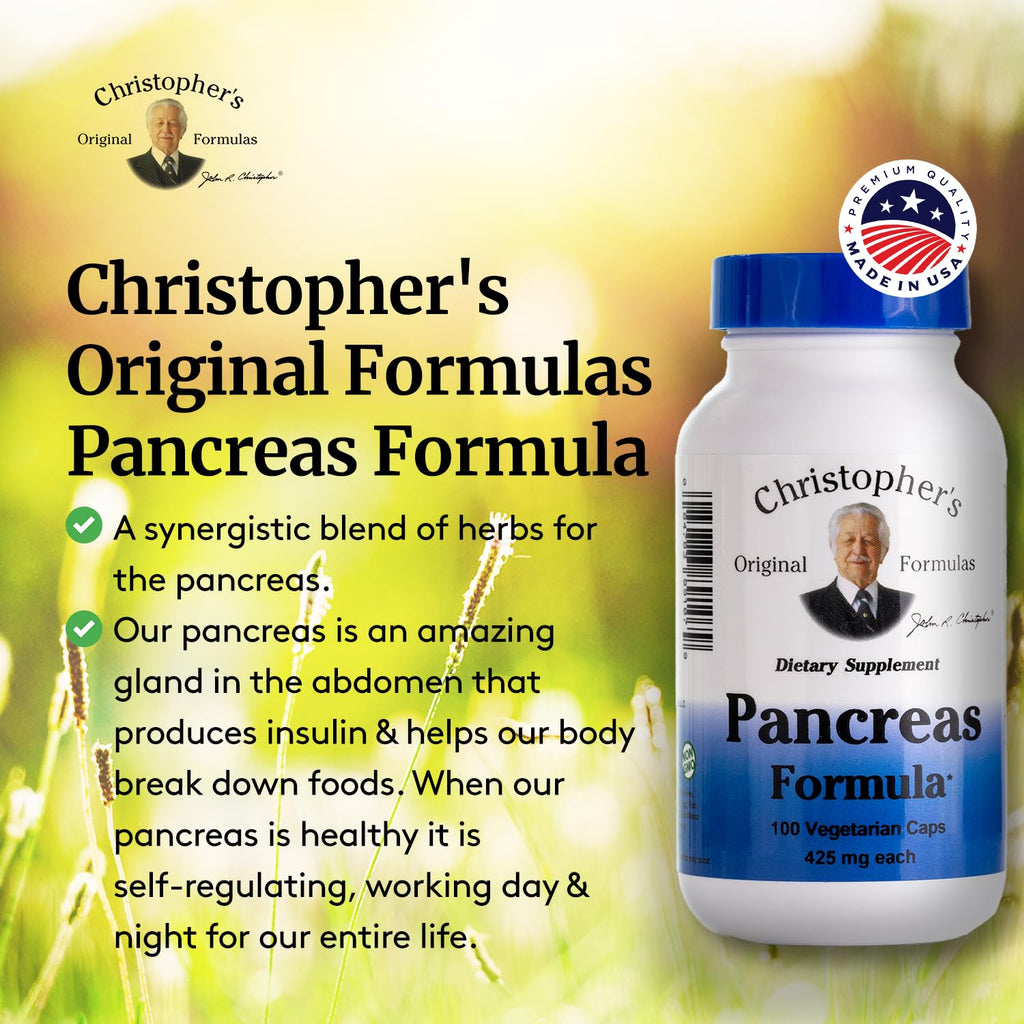 Christopher's Original Formulas Pancreas Formula - Pancreas Cleanse Detox & Repair - Probiotics for Digestive Health - TrustMedUSA