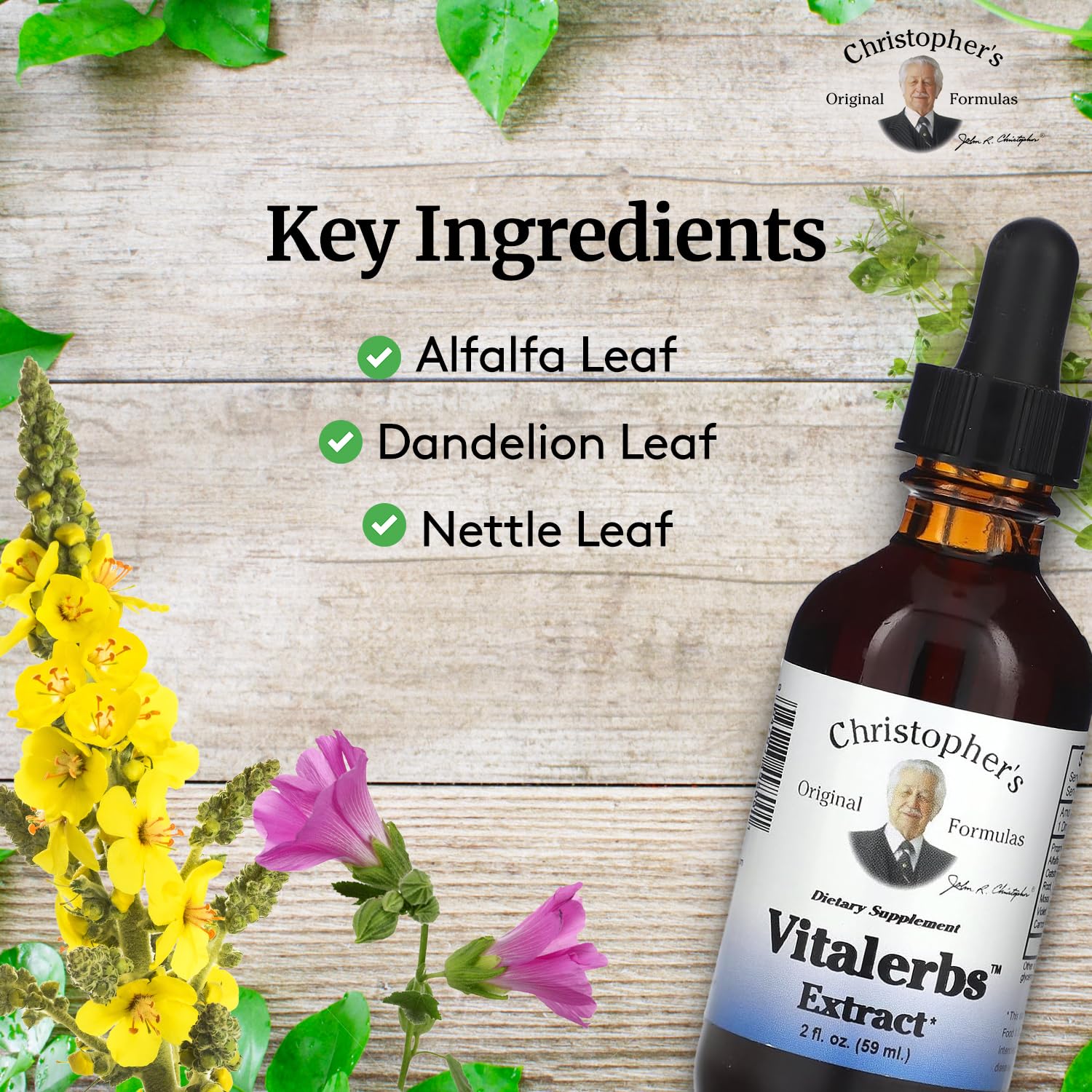 Christopher's Original Formulas Vitalerbs Extract, Nutrient-Rich Herbal Supplement, 2 oz - TrustMedUSA