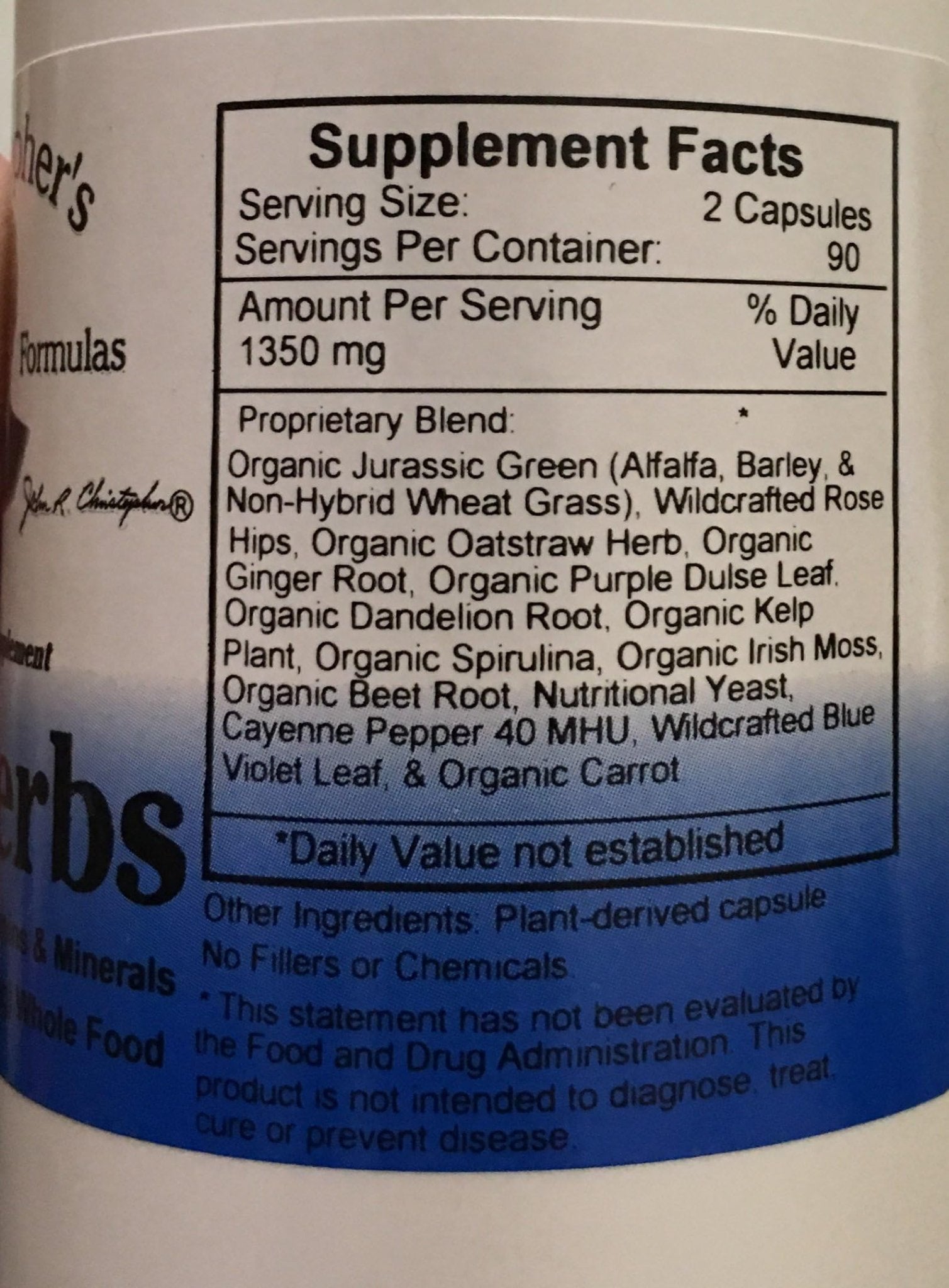 Christopher's Original Formulas Vitalerbs, Nutrient-Rich Herbal Supplement, 180 Veg Caps - TrustMedUSA