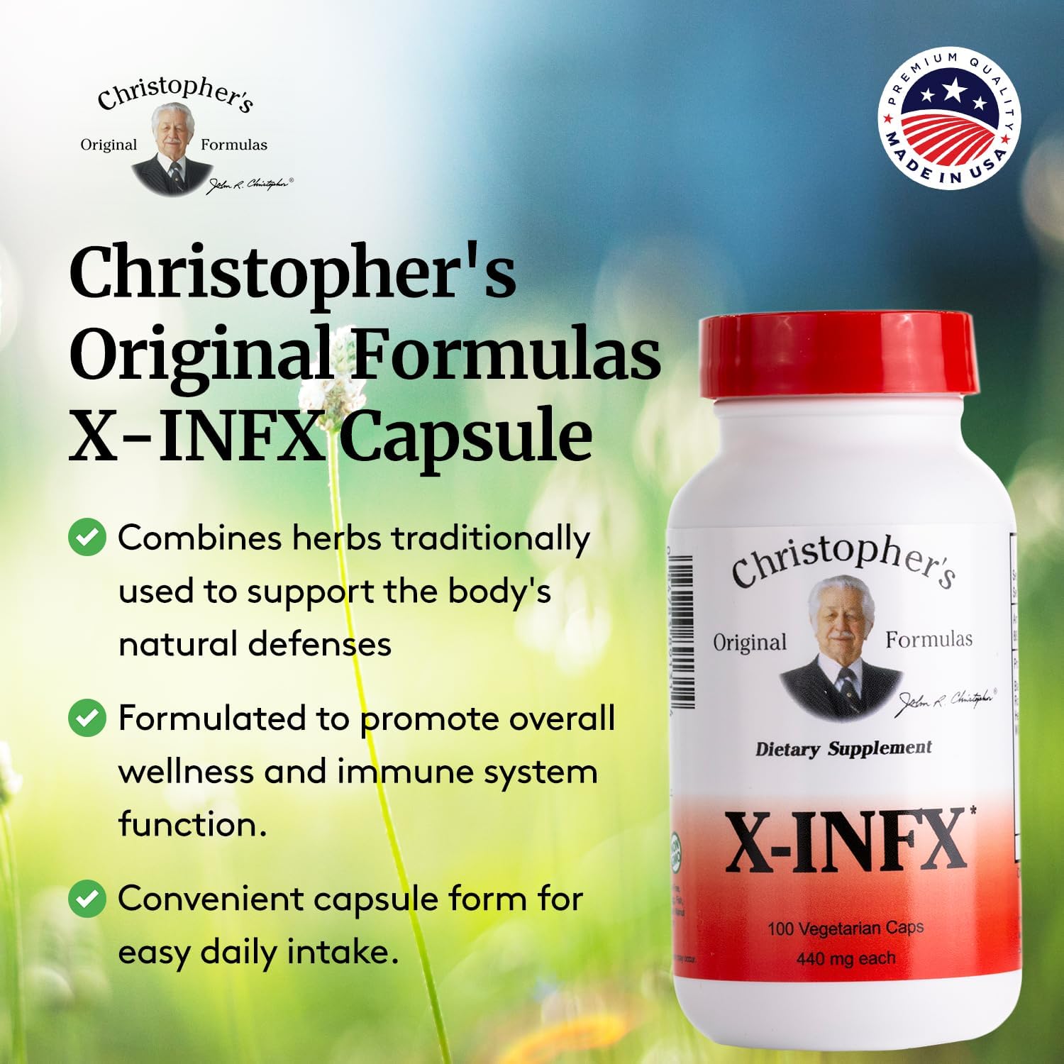 Christopher's Original Formulas X-INFX Formula, Natural Immune Support, 100 Caps - TrustMedUSA