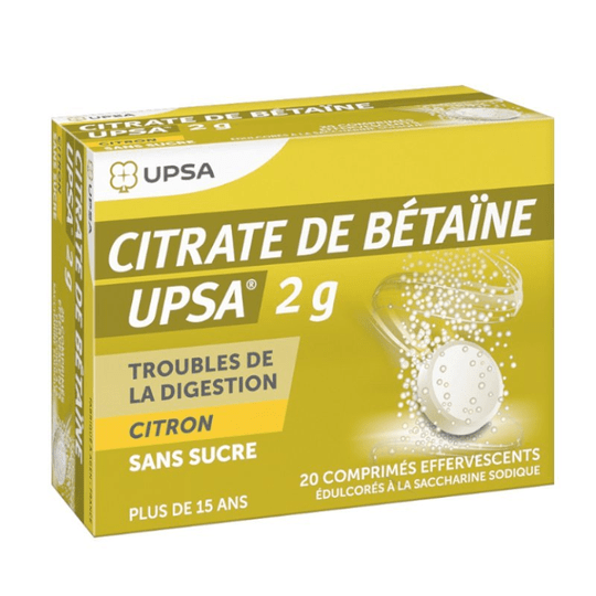 Citrate de betaine lemon flavour 2g, effervescent tablets - UPSA - TrustMedUSA