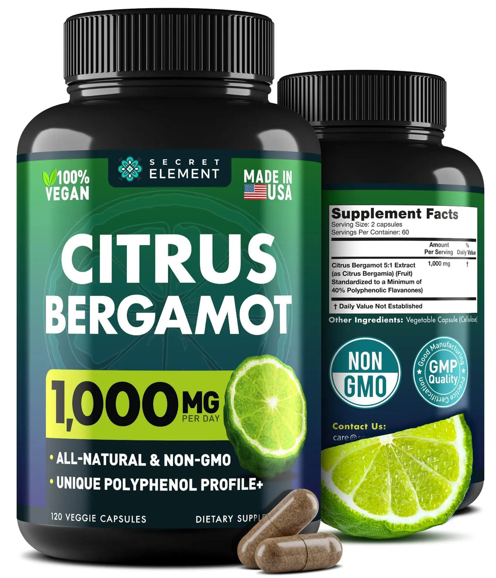 Citrus Bergamot Extract 1000mg - Citrus Bergamot Supplement for Heart, Immune System - TrustMedUSA