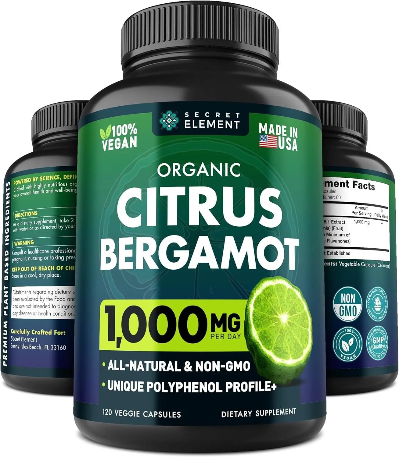 Citrus Bergamot Extract 1000mg - Organic Citrus Bergamot Supplement - TrustMedUSA