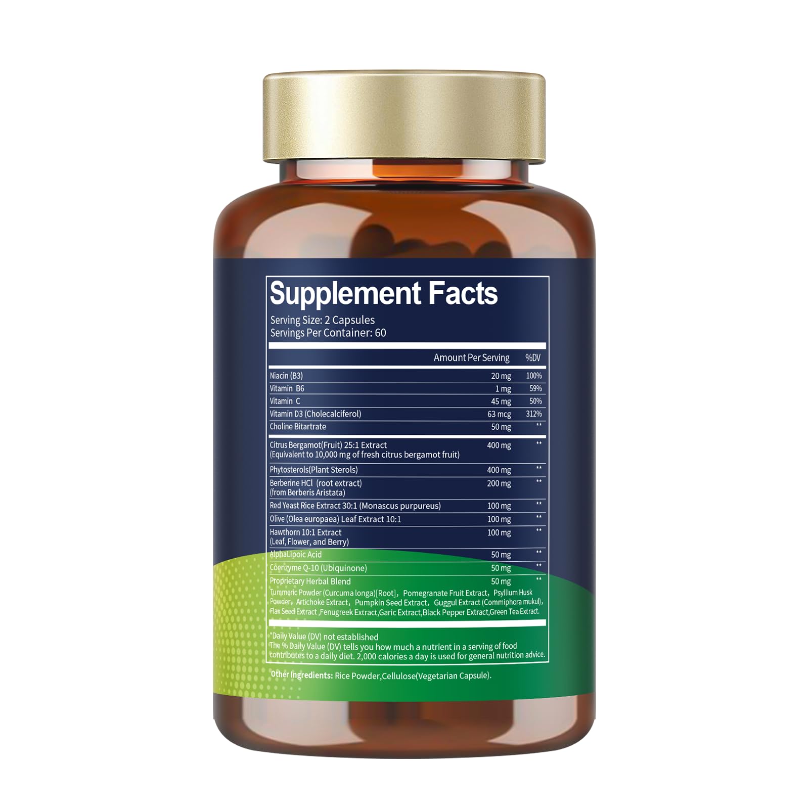 Citrus Bergamot Supplement for High Cholesterol - Italian Citrus Bergamot & Plant Sterols Stanols Natural Way to Balance Cholesterol Level, - TrustMedUSA