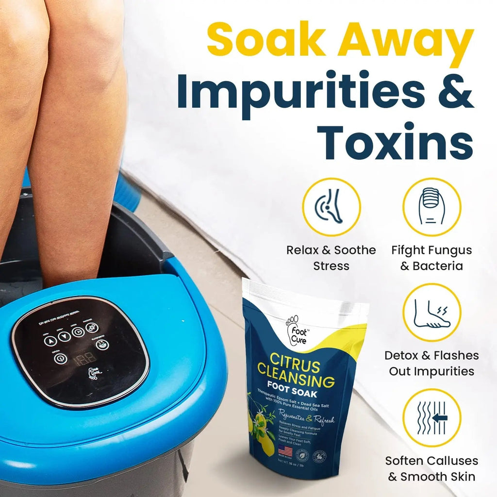 Citrus Detox Foot Soak With Epsom Salts - for Foot Callus, Immune Boost, Damaged Toenail - TrustMedUSA