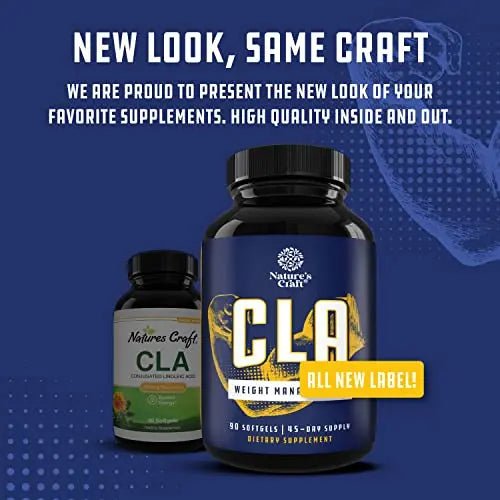 CLA Diet Weight Loss Pills - Women and Men - Pure Conjugated Linoleic Acid - Safflower - TrustMedUSA