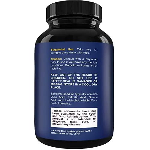 CLA Diet Weight Loss Pills - Women and Men - Pure Conjugated Linoleic Acid - Safflower - TrustMedUSA