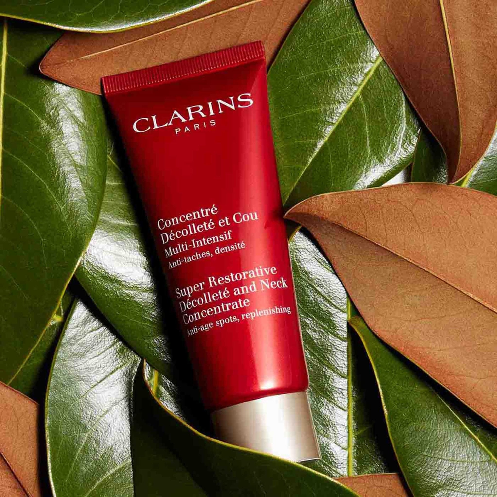 Clarins Super Restorative Décolleté and Neck Concentrate | Deeply Replenishing, Anti-Aging Cream For Mature Skin | Skin Texture Is Refined and Chest Creases Are Visibly Diminished After 4 Weeks* - Maple Wellness Supplements