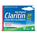 Claritin 24 HR Non Drowsy Allergy Medicine, Loratadine antihistamine tablets, 10 Ct - Maple Wellness Supplements