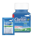 Claritin Allergy Medicine for Adults, 24-Hour Non-Drowsy Loratadine 10mg Pills, Antihistamine, 30 Tablets + 1ct On-The-Go Relief - Maple Wellness Supplements
