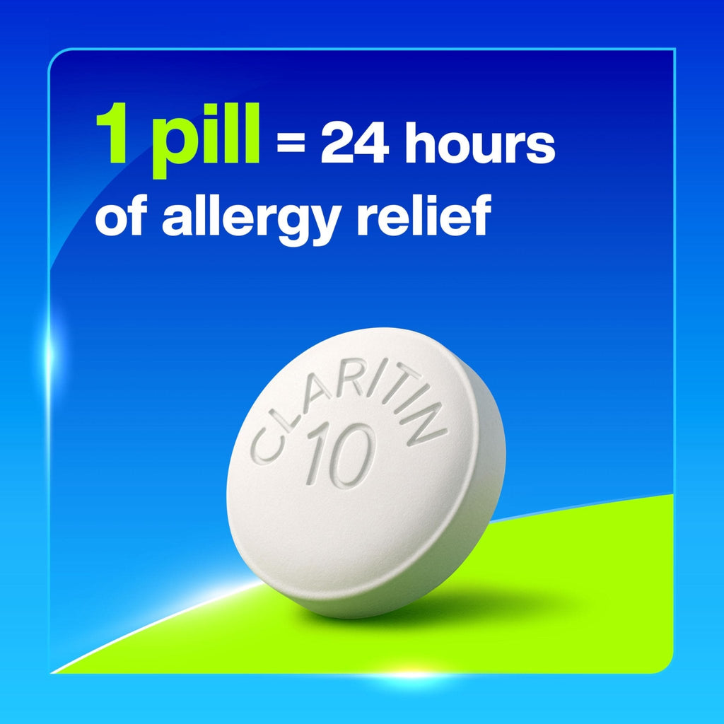 Claritin Allergy Medicine for Adults, 24-Hour Non-Drowsy Loratadine 10mg Pills, Antihistamine, 30 Tablets + 1ct On-The-Go Relief - Maple Wellness Supplements