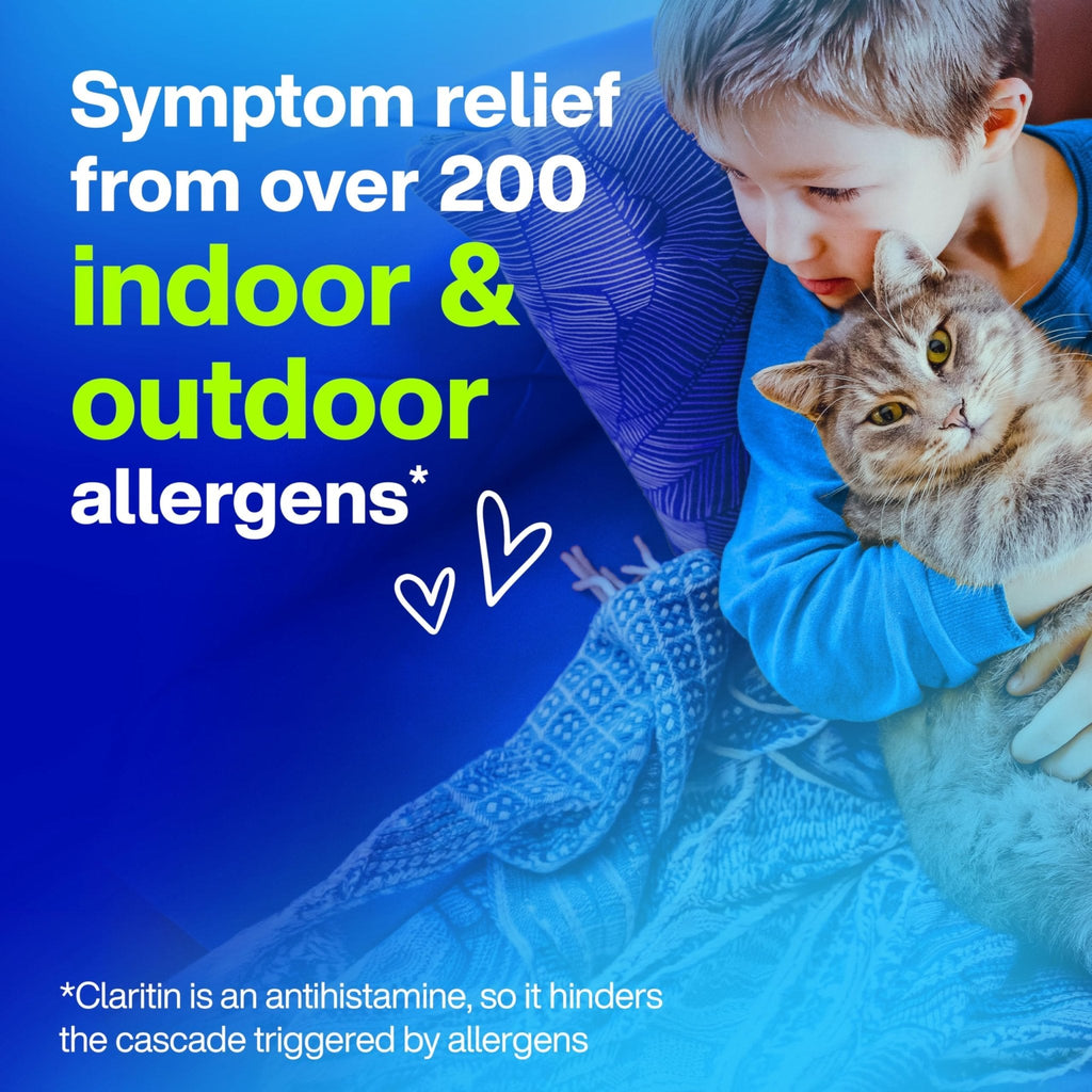 Claritin Children's Allergy Medicine, 24-Hour Non-Drowsy Loratadine 5mg, Antihistamine Liquid for Kids Aged 2 Years and Older, Grape Flavored, Dye-free, 8 fl oz. - Maple Wellness Supplements