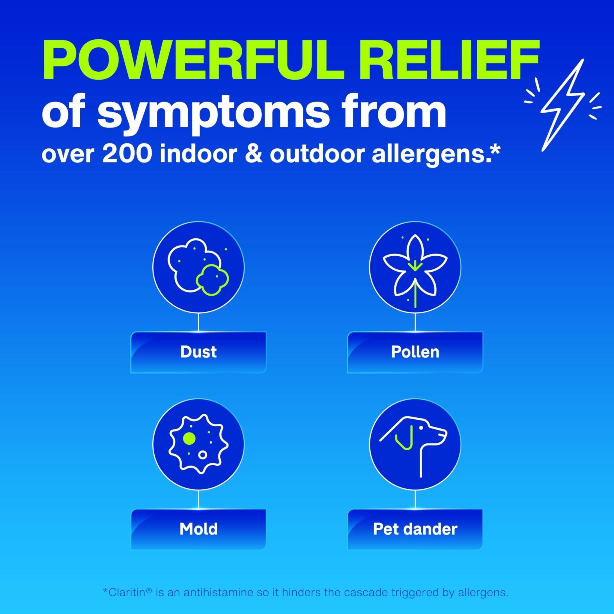 Claritin Children's Allergy Medicine, 24-Hour Non-Drowsy Loratadine 5mg Chewable Tablet, Antihistamine for Kids Ages 2 Years and Older, Grape Flavored, Dye-free, 40 Tablets - Maple Wellness Supplements
