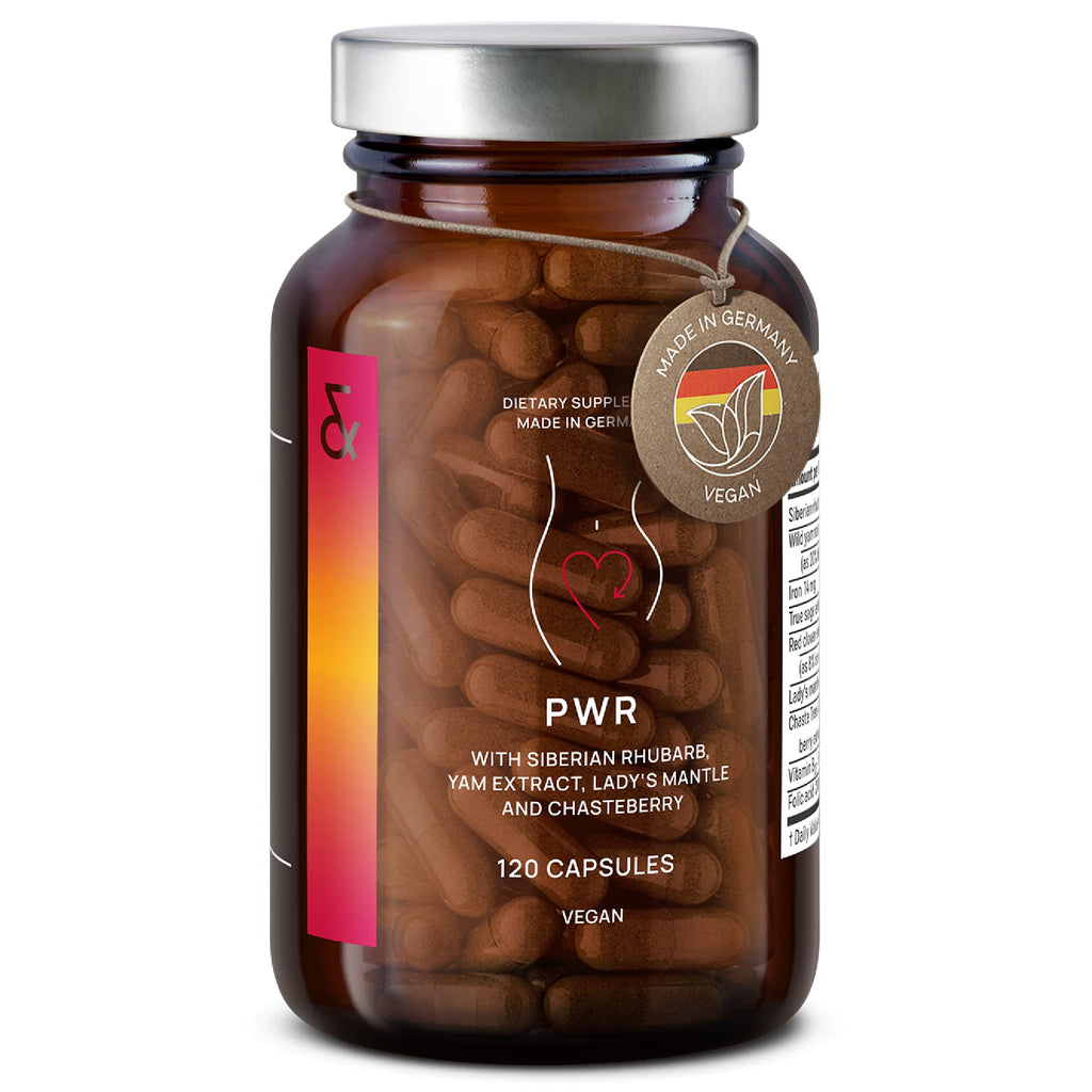 CLAV® Natural Hormone Balance for Women - PMS Relief with Siberian Rhubarb, Wild Yam & Vitex Berry - Vegan Menstrual Regulator Supplement - 120 Capsules - TrustMedUSA