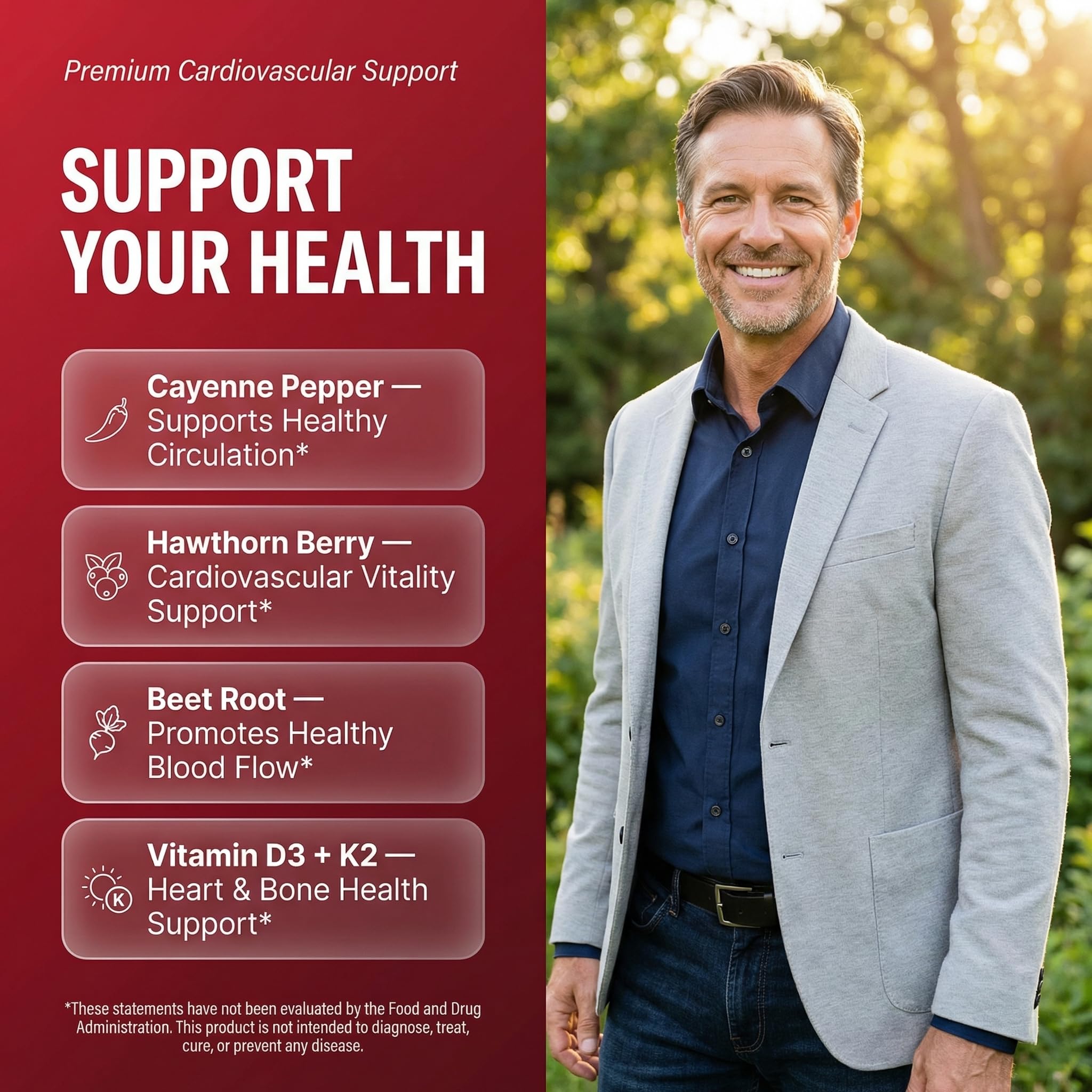 Clean Nutra Cayenne Pepper Drops Supplement Liquid + Hawthorn Berry, Vitamin D3 K2 Beet Root Powder, Ceylon Cinnamon, Turmeric Curcumin - TrustMedUSA