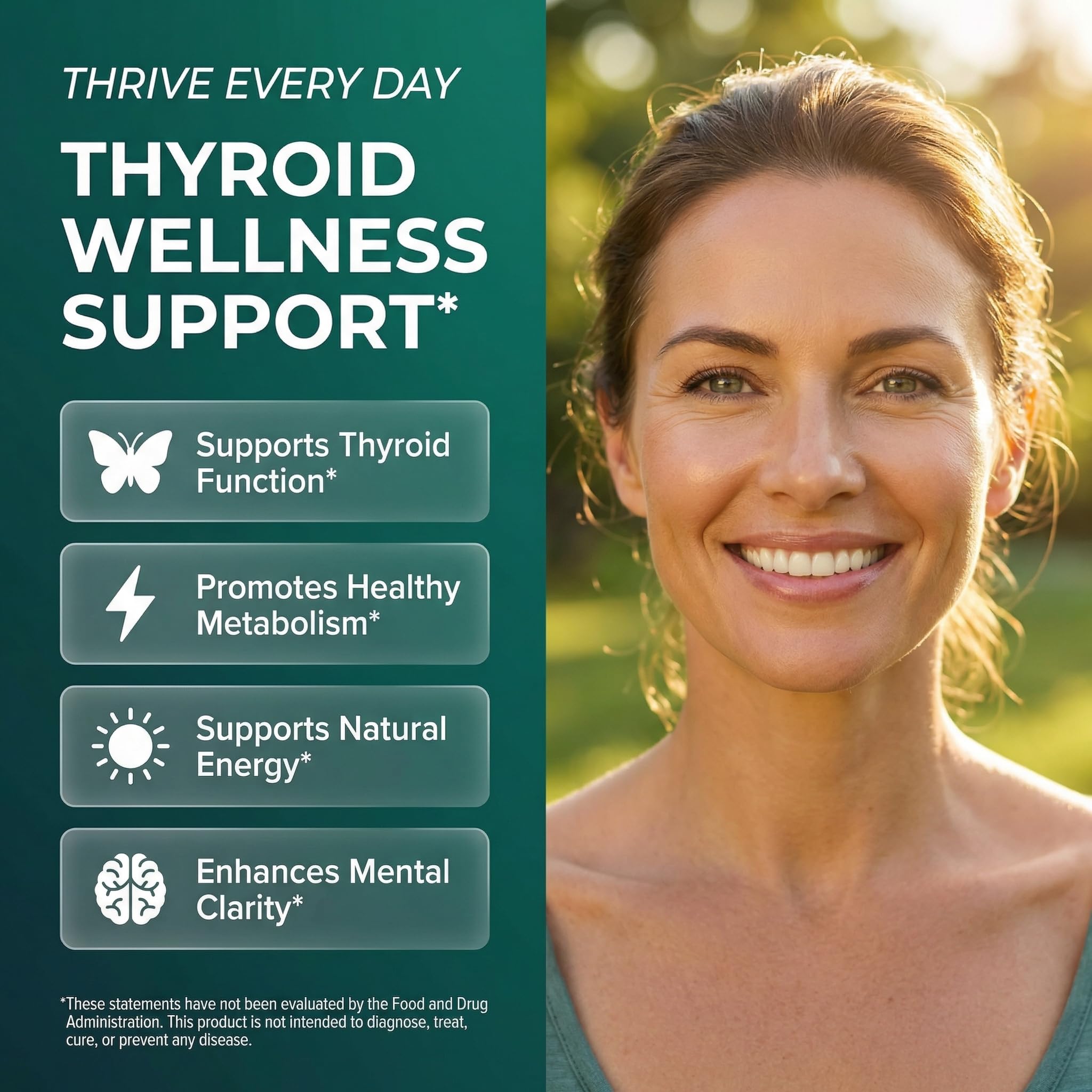 Clean Nutra Thyroid Support Drops Selenium Zinc Iodine L Tyrosine KSM66 Ashwagandha Vitamin D3 B12 A C Turmeric Kelp Schisandra Guggul Cayenne Basil Liquid Supplement Folate Copper Thyro Bloom Drop - TrustMedUSA