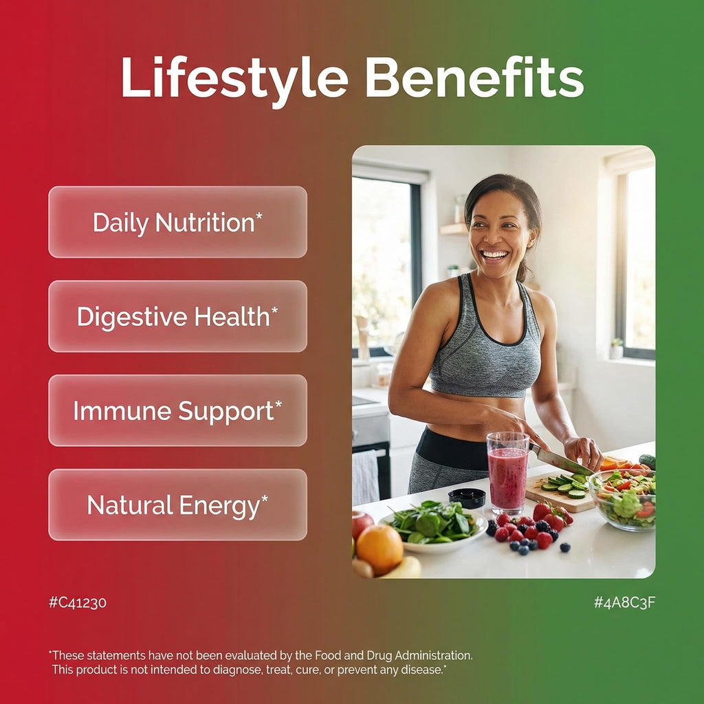 Clean Nutraceuticals Fruits and Veggies Supplement Reds & Green Superfood - Balance of Over 70 Fruit & Vegetable Supplements Capsules with Probiotics Prebiotics Digestive Enzymes - 120 Ct USA - TrustMedUSA