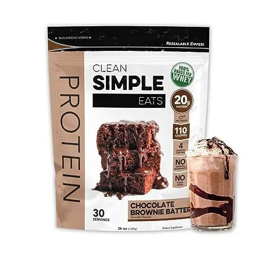 Clean Simple Eats Chocolate Brownie Batter Whey Protein Powder, Natural Sweetened - TrustMedUSA