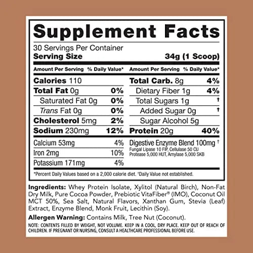 Clean Simple Eats Chocolate Brownie Batter Whey Protein Powder, Natural Sweetened - TrustMedUSA
