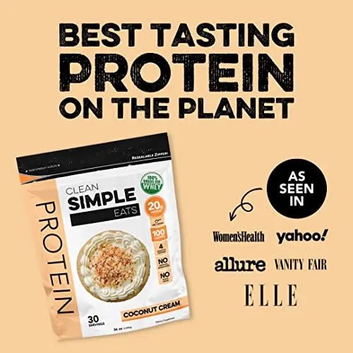 Clean Simple Eats Coconut Cream Whey Protein Powder, Natural Sweetened and Cold - TrustMedUSA