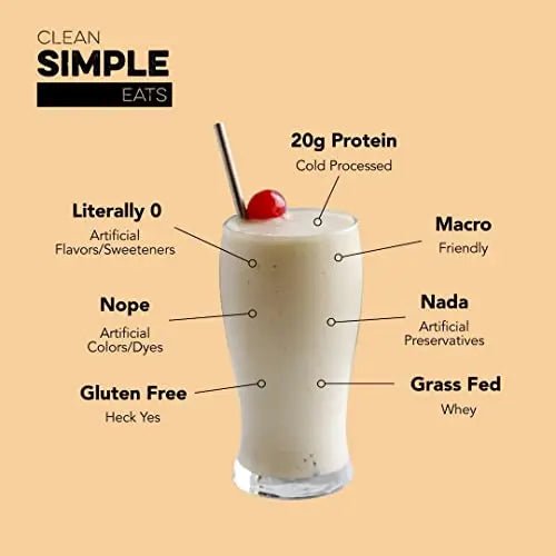 Clean Simple Eats Coconut Cream Whey Protein Powder, Natural Sweetened and Cold - TrustMedUSA