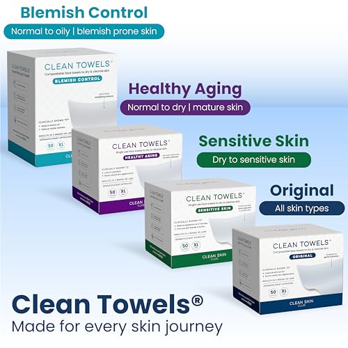 Clean Skin Club Clean Towels XL®, 100% USDA Biobased Face Towel, Disposable Face - TrustMedUSA