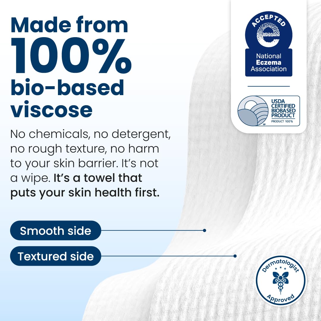 Clean Skin Club Clean Towels XL®, 100% USDA Biobased Face Towel, Disposable Face - TrustMedUSA