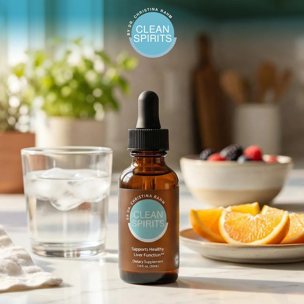 Clean Spirits Liver Cleanse Detox & Daily Support Drops by Dr. Christina Rahm | with NAC, Vitamin C & Zinc for Glutathione Production & Antioxidant Support | Patented Liquid Formula | Vegan, 1 Fl Oz - Maple Wellness Supplements