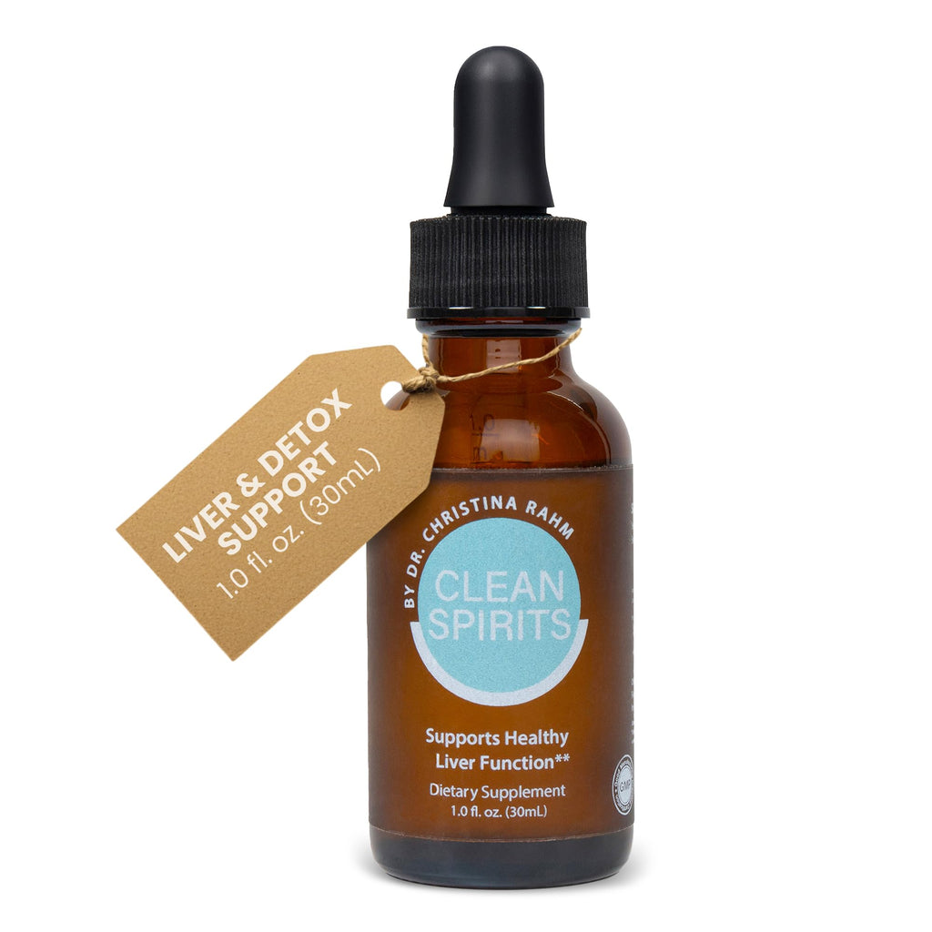 Clean Spirits Liver Cleanse Detox & Daily Support Drops by Dr. Christina Rahm | with NAC, Vitamin C & Zinc for Glutathione Production & Antioxidant Support | Patented Liquid Formula | Vegan, 1 Fl Oz - Maple Wellness Supplements