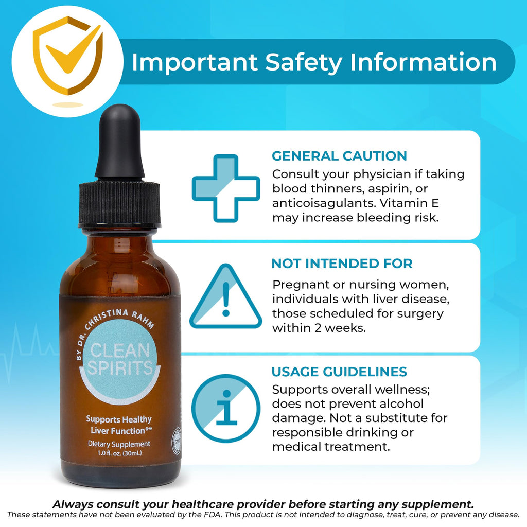 Clean Spirits Liver Cleanse Detox & Daily Support Drops by Dr. Christina Rahm | with NAC, Vitamin C & Zinc for Glutathione Production & Antioxidant Support | Patented Liquid Formula | Vegan, 1 Fl Oz - Maple Wellness Supplements