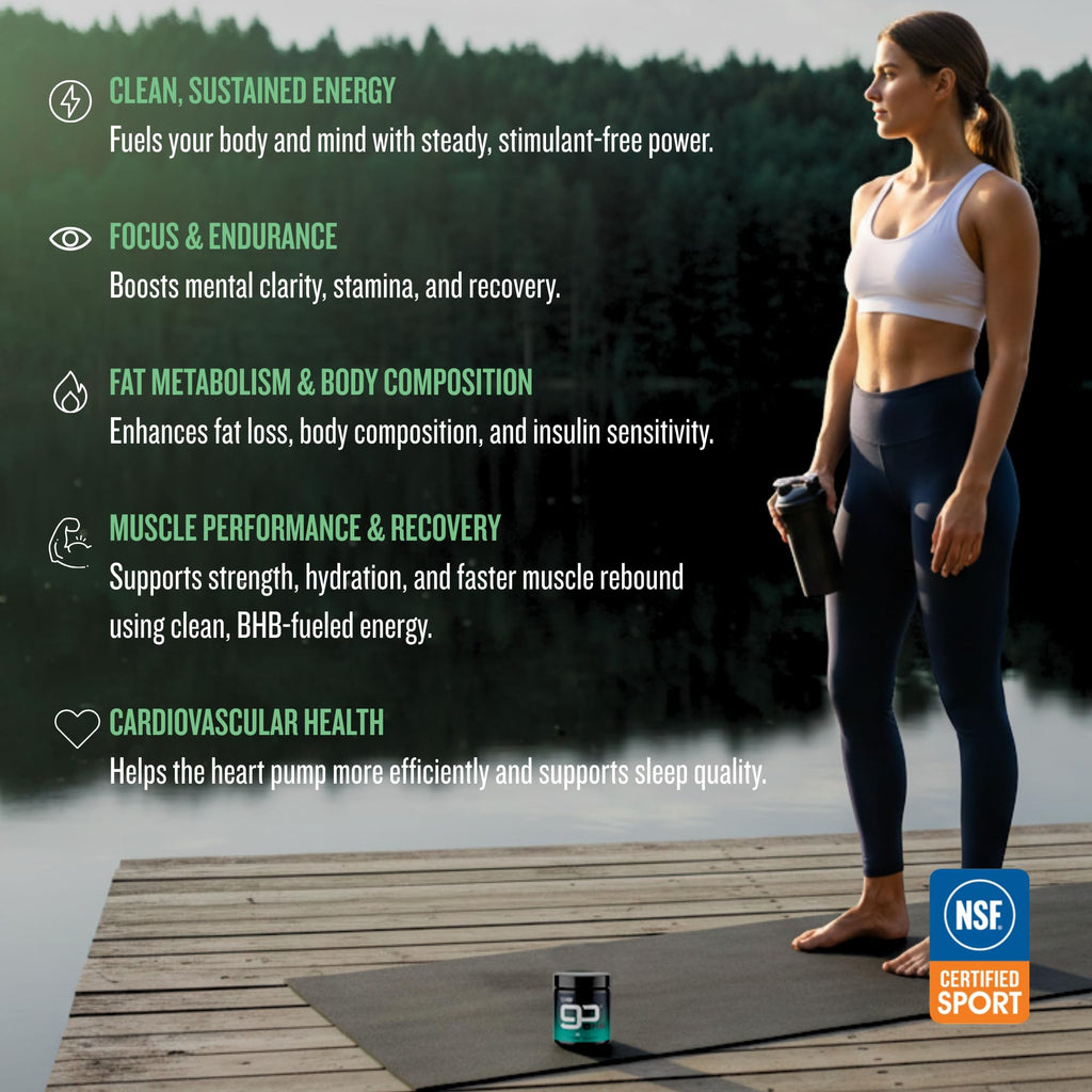 CleanForm Nutrition goBHB® Clean Energy Powder | NSF Sport Certified | Cellular Fuel with BHB Salts | Enhances Endurance, Mental Clarity, Hydration & Recovery | No Caffeine or Sugar | Neutral Flavor - TrustMedUSA