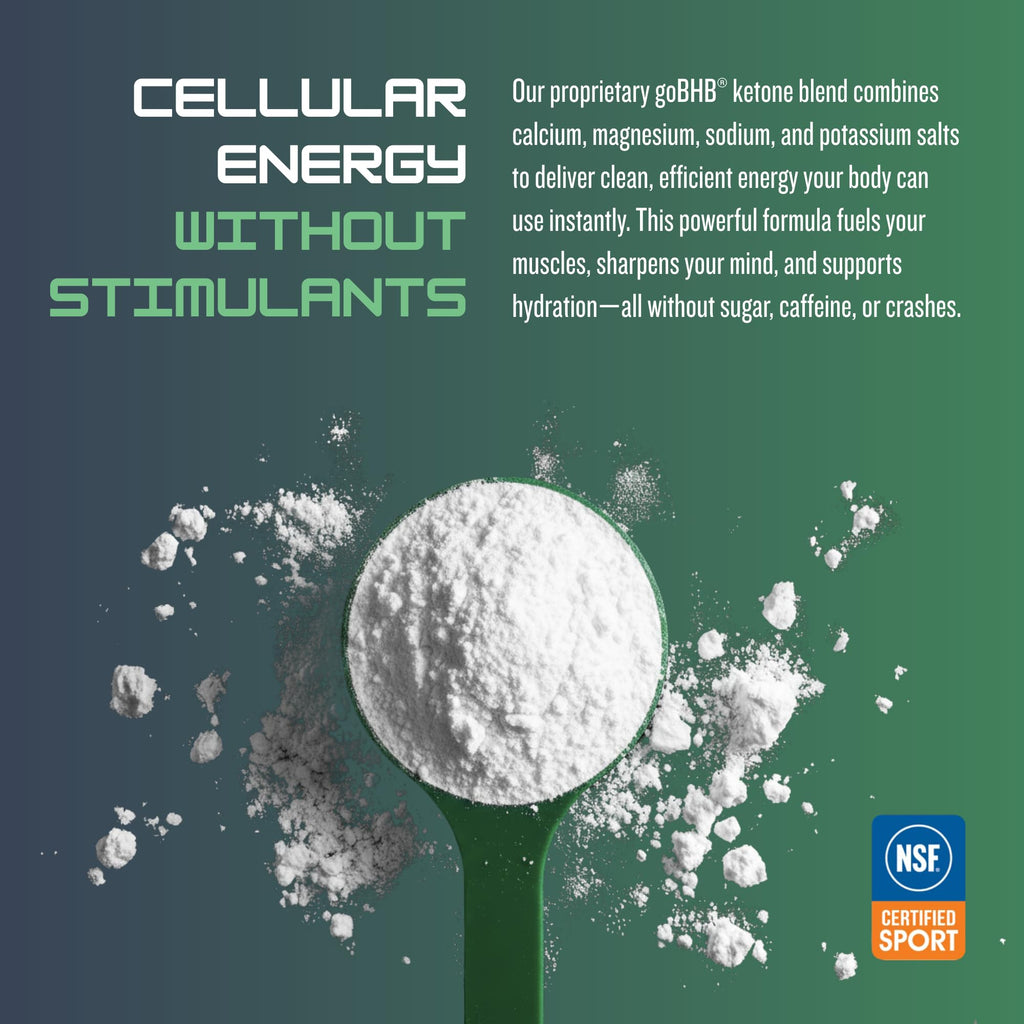 CleanForm Nutrition goBHB® Clean Energy Powder | NSF Sport Certified | Cellular Fuel with BHB Salts | Enhances Endurance, Mental Clarity, Hydration & Recovery | No Caffeine or Sugar | Neutral Flavor - TrustMedUSA