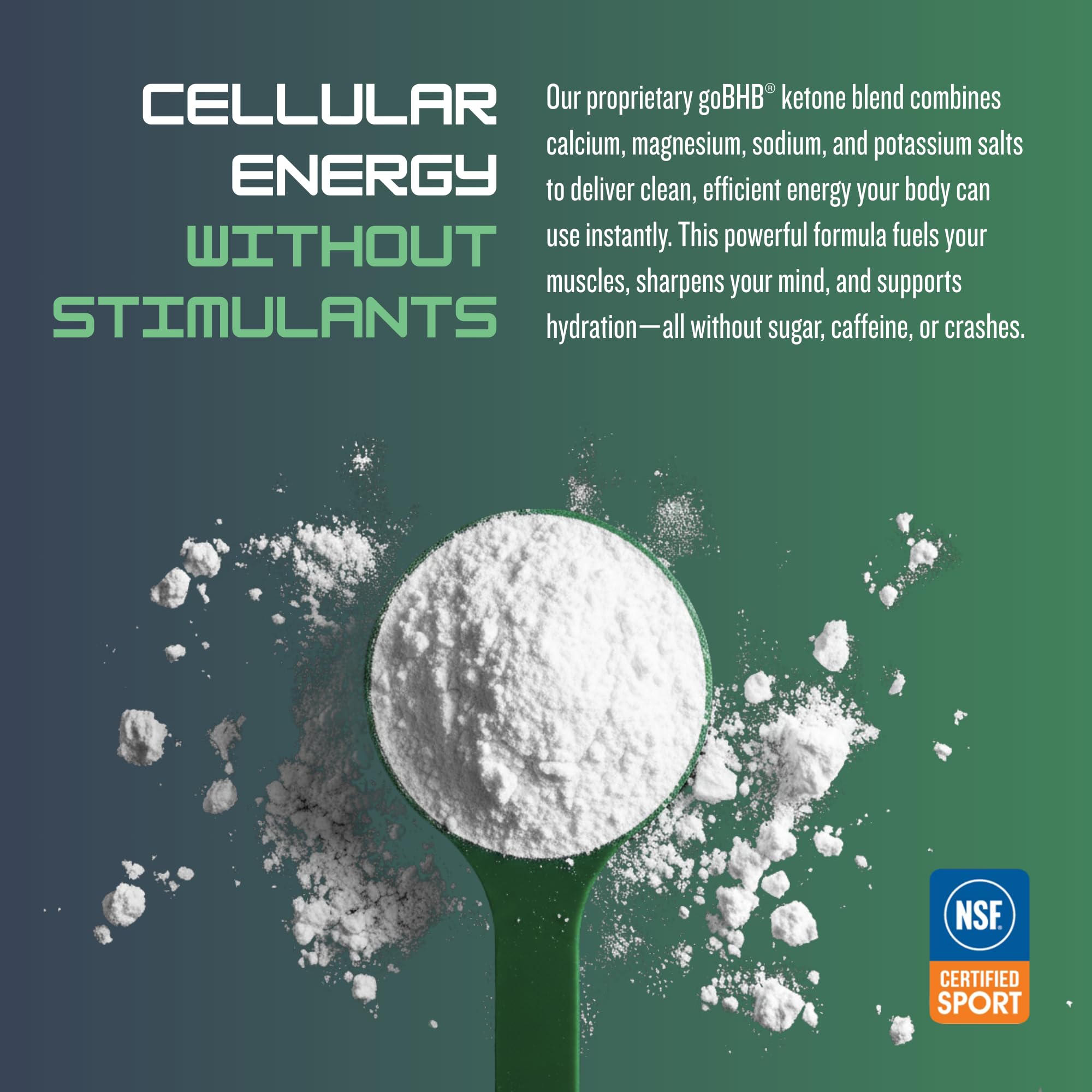 CleanForm Nutrition goBHB® Clean Energy Powder | NSF Sport Certified | Cellular Fuel with BHB Salts | Enhances Endurance, Mental Clarity, Hydration & Recovery | No Caffeine or Sugar | Neutral Flavor - TrustMedUSA