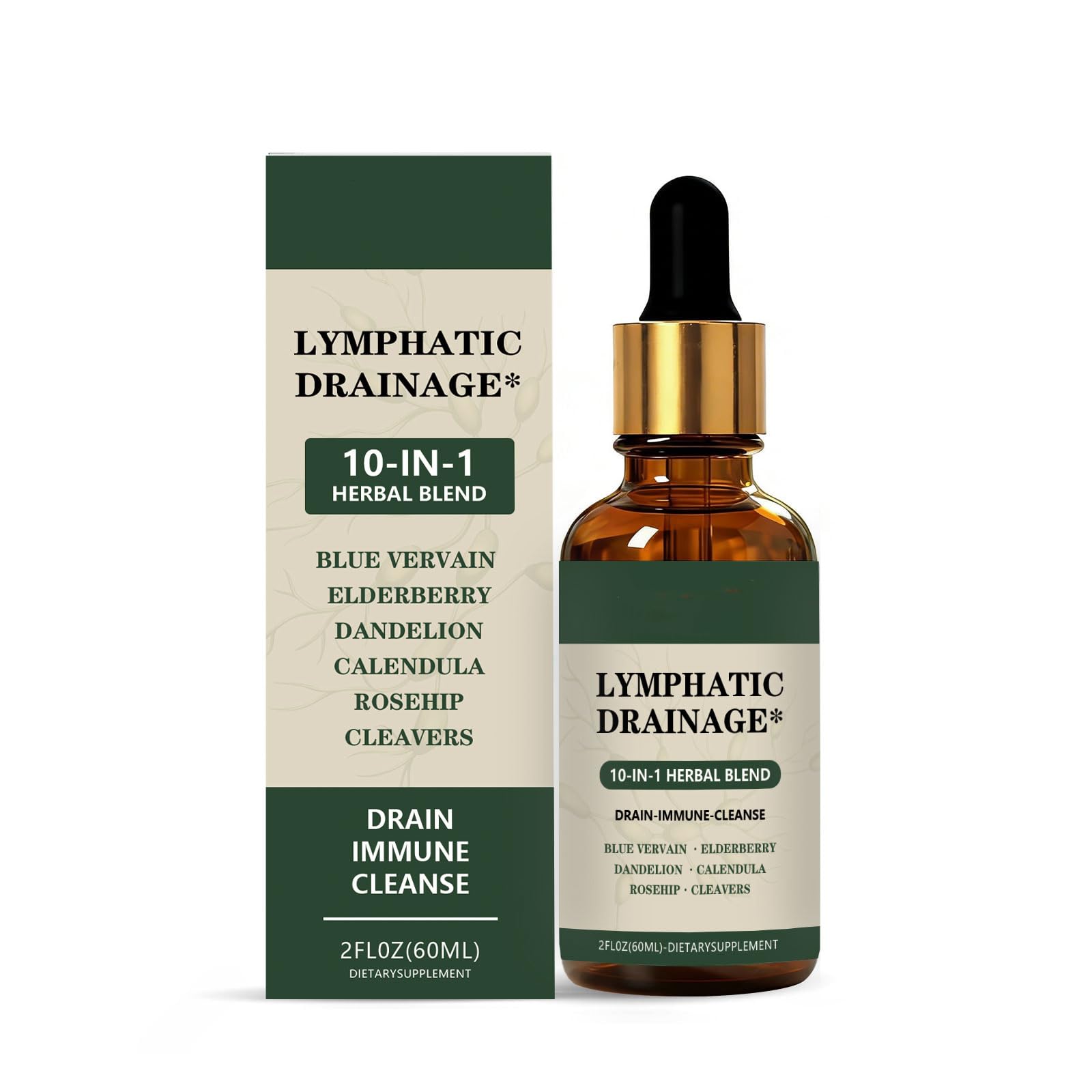 Cleantra Organic Lymphatic Drainage Drops,Natural Herbal Blend Lymphatic System Support Fast-Absorbing,Vegan & Non-GMO,Fast-Absorbing,2 fl oz (1PCS) - Maple Wellness Supplements