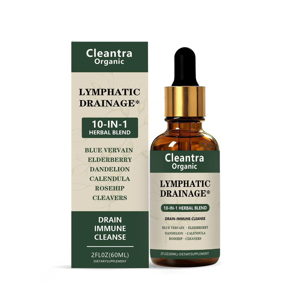 Cleantra Organic Lymphatic Drainage Drops,Natural Herbal Blend Lymphatic System Support Fast-Absorbing,Vegan & Non-GMO,Fast-Absorbing,2 fl oz (1PCS) - Maple Wellness Supplements
