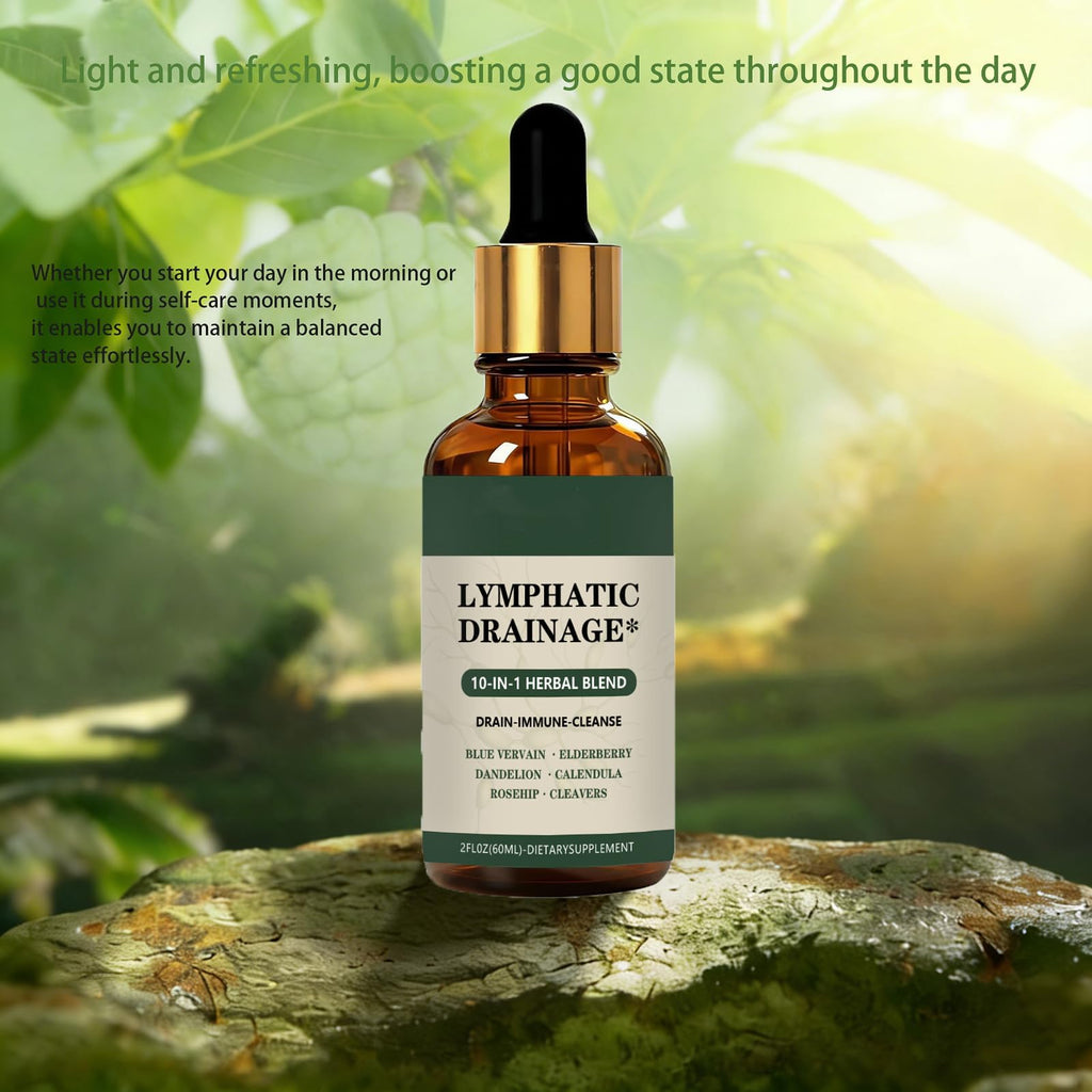 Cleantra Organic Lymphatic Drainage Drops,Natural Herbal Blend Lymphatic System Support Fast-Absorbing,Vegan & Non-GMO,Fast-Absorbing,2 fl oz (1PCS) - Maple Wellness Supplements