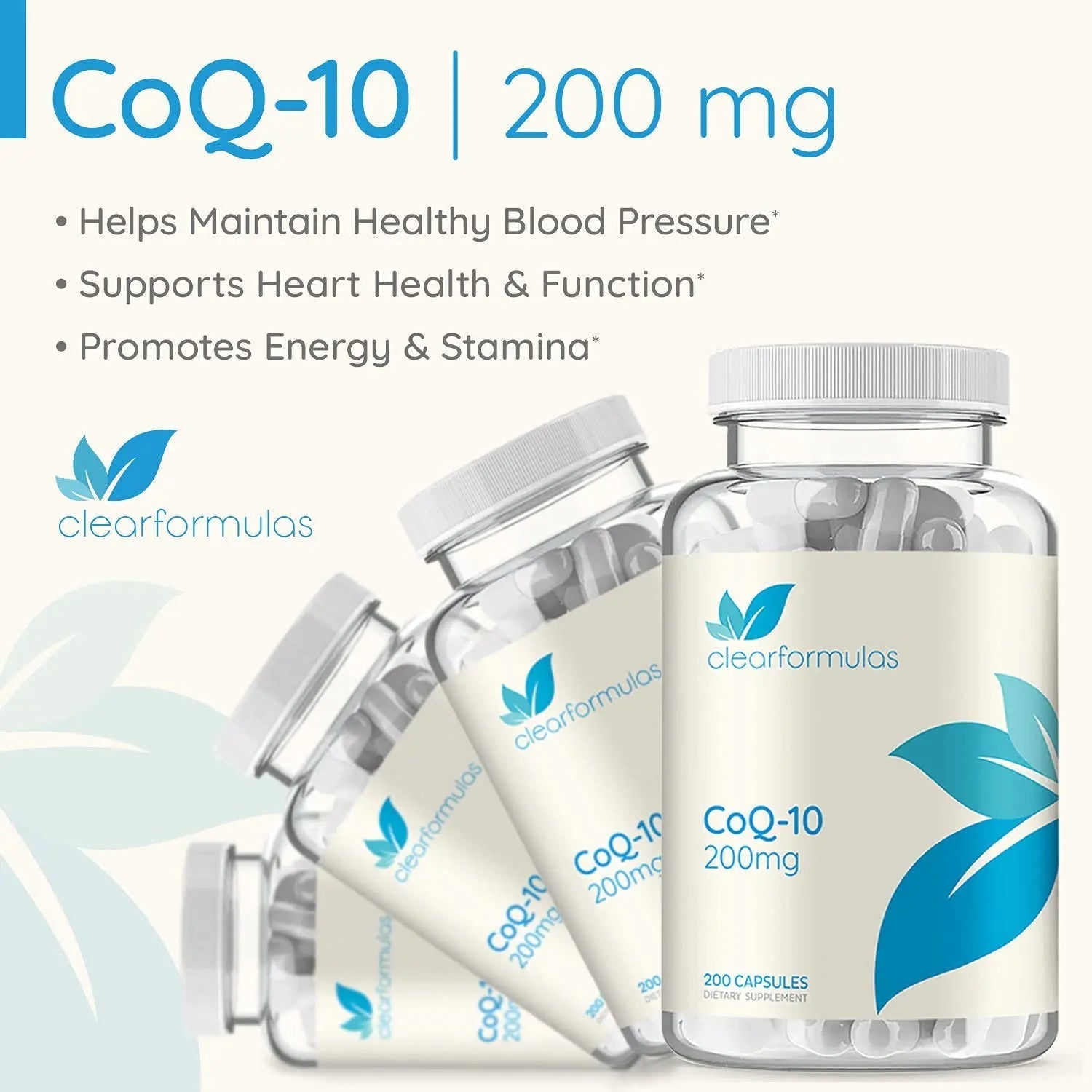 Clear Formulas CoQ10 200mg 200 Capsules Quick Absorption Non-GMO - TrustMedUSA