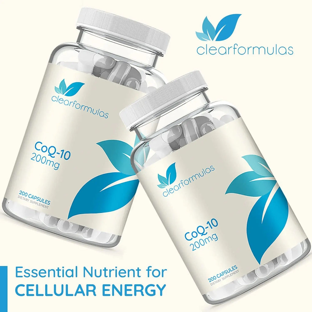 Clear Formulas CoQ10 200mg 200 Capsules Quick Absorption Non-GMO - TrustMedUSA