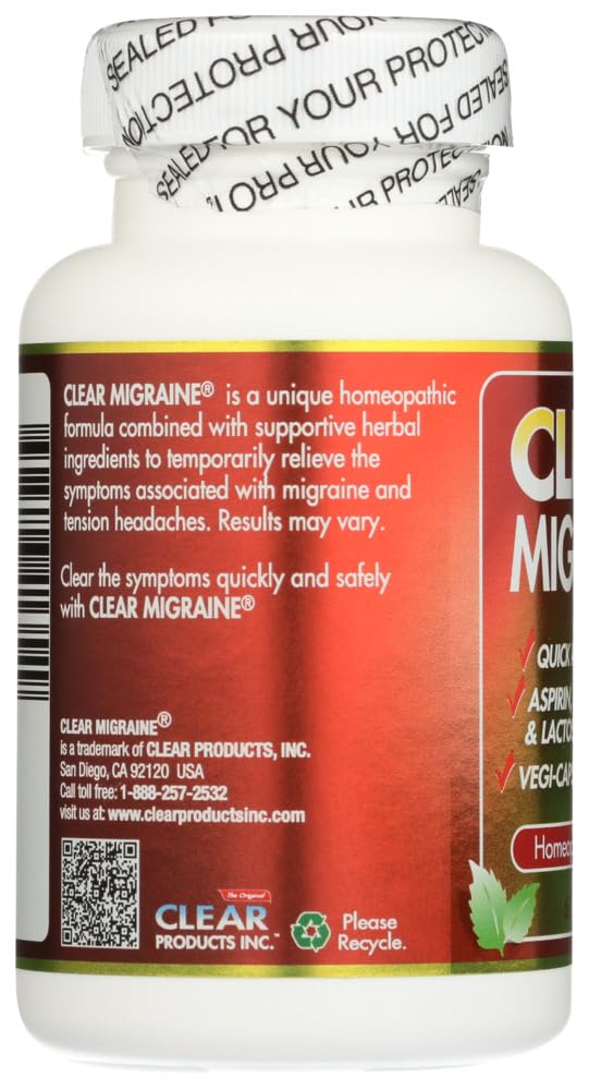 Clear Migraine Clear Products 60 Caps - TrustMedUSA