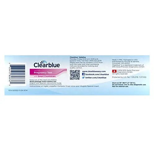 Clearblue Digital Pregnancy Test with Smart Countdown, Multi, 5 count - TrustMedUSA