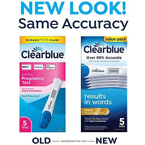 Clearblue Digital Pregnancy Test with Smart Countdown, Multi, 5 count - TrustMedUSA