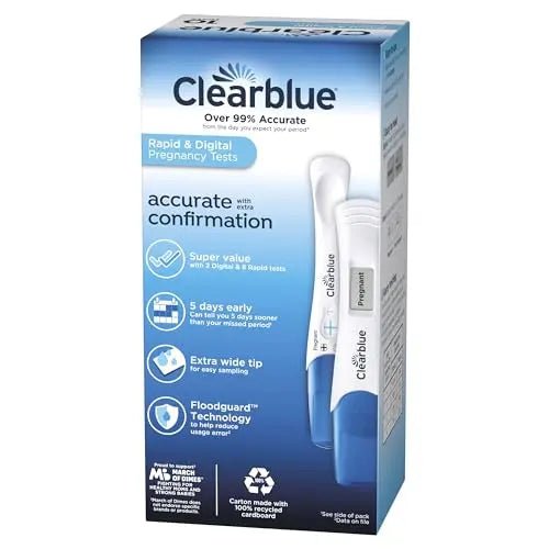 Clearblue Pregnancy Test Combo Pack, 10ct - Digital with Smart Countdown & Rapid - TrustMedUSA