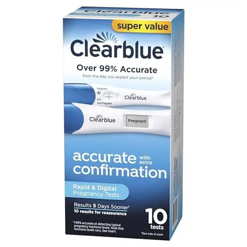Clearblue Pregnancy Test Combo Pack, 10ct - Digital with Smart Countdown & Rapid - TrustMedUSA