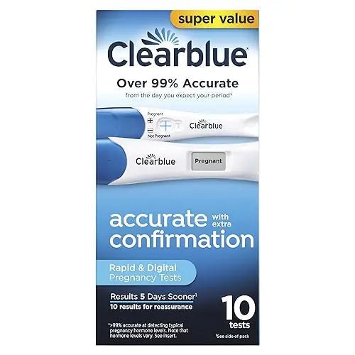 Clearblue Pregnancy Test Combo Pack, 10ct - Digital with Smart Countdown & Rapid - TrustMedUSA