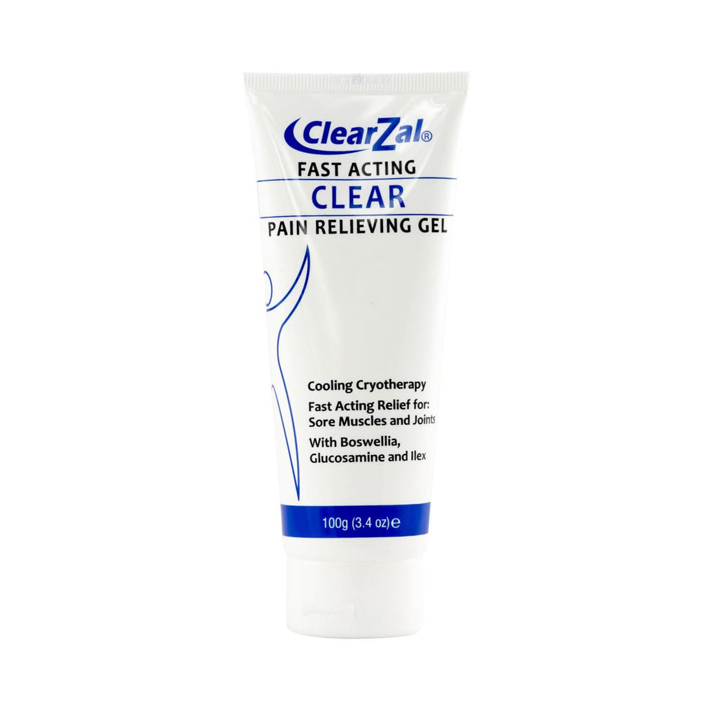 ClearZal Fast Acting Clear Pain Relieving Gel with Cooling Cryotherapy, Boswellia and Glucosamine for Sore Muscles and Joints, Soothing Cooling Gel 3.4 oz - TrustMedUSA