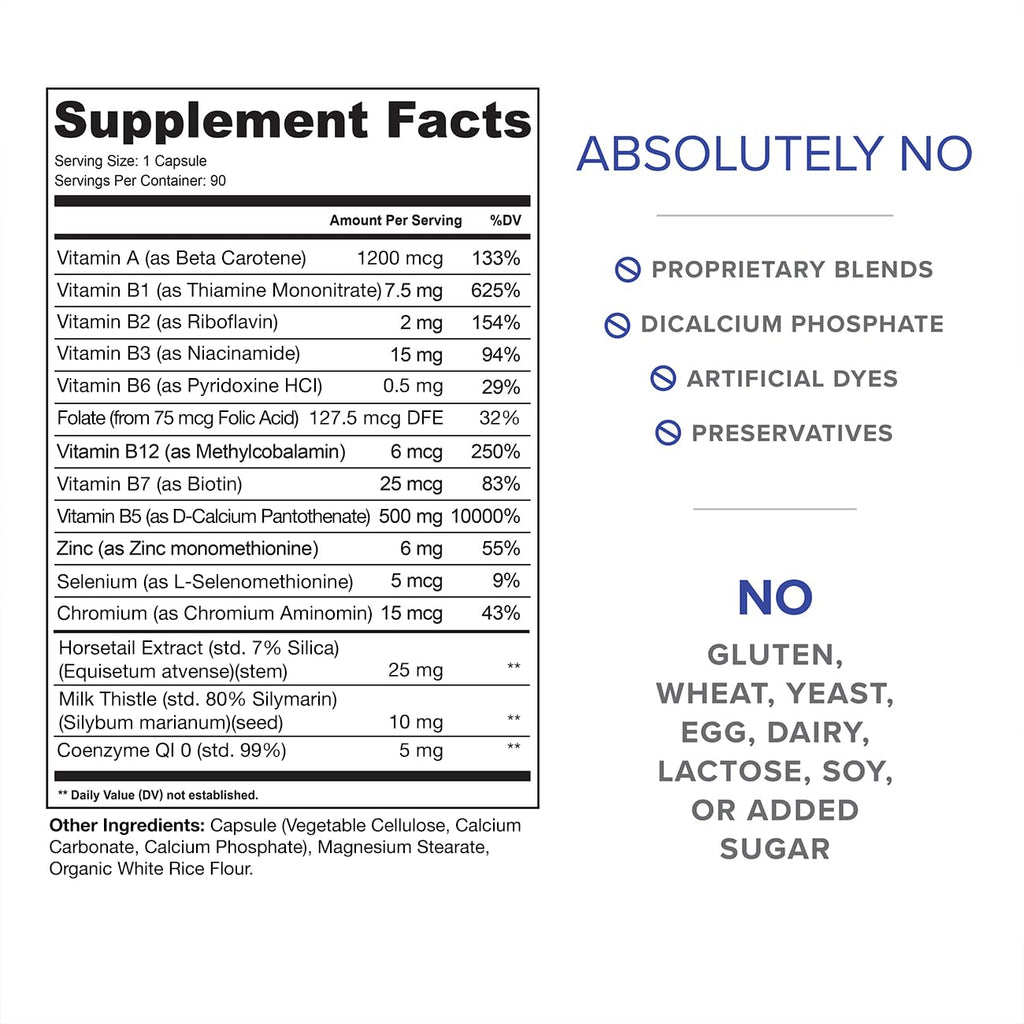 ClearZine Acne Pills for Teens & Adults | Clear Skin Supplement, Vitamins for Hormonal & Cystic Acne | Stop Breakouts, Oily Skin and Zits, 90 Caps - TrustMedUSA